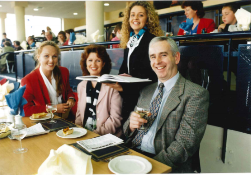 Enjoying the facilities in the restaurant of the new Grandstand at the Kingdom Greyhound Stadium in June 1997